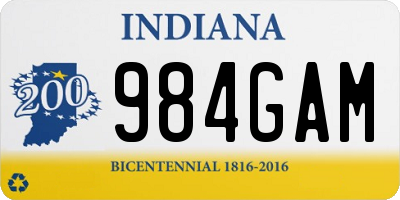 IN license plate 984GAM