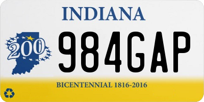 IN license plate 984GAP