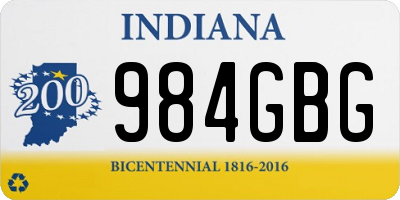 IN license plate 984GBG