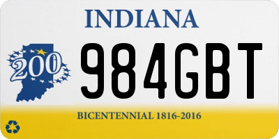 IN license plate 984GBT