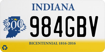 IN license plate 984GBV