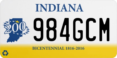 IN license plate 984GCM