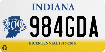 IN license plate 984GDA