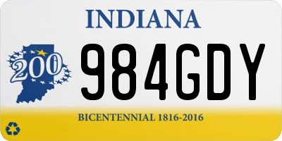 IN license plate 984GDY