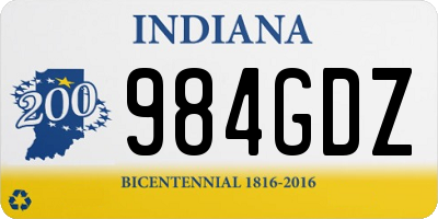 IN license plate 984GDZ