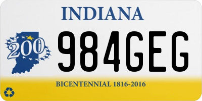 IN license plate 984GEG