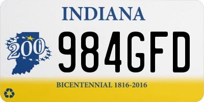 IN license plate 984GFD