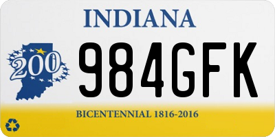 IN license plate 984GFK