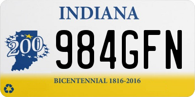 IN license plate 984GFN