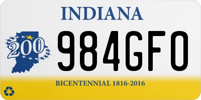 IN license plate 984GFO