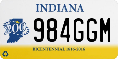 IN license plate 984GGM