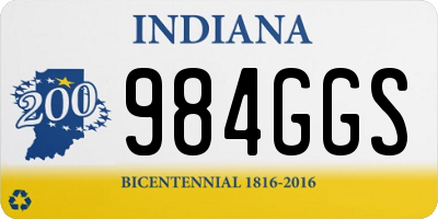 IN license plate 984GGS