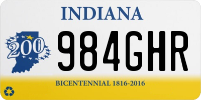 IN license plate 984GHR