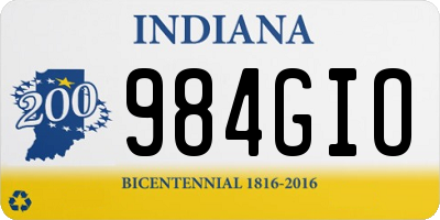 IN license plate 984GIO