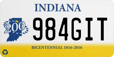 IN license plate 984GIT