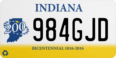 IN license plate 984GJD