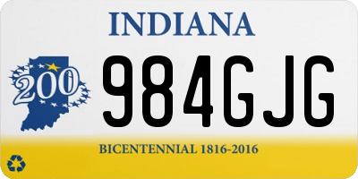 IN license plate 984GJG