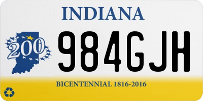 IN license plate 984GJH