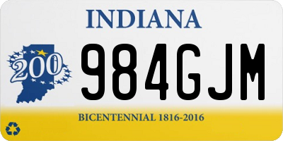 IN license plate 984GJM