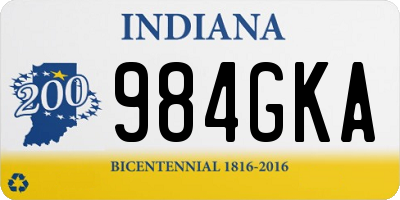 IN license plate 984GKA