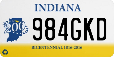 IN license plate 984GKD