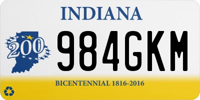 IN license plate 984GKM