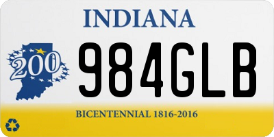 IN license plate 984GLB