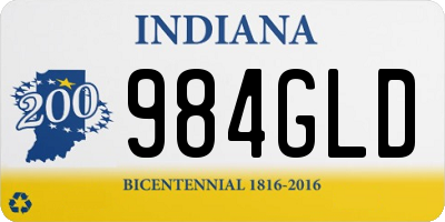 IN license plate 984GLD
