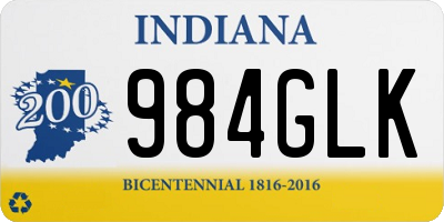 IN license plate 984GLK