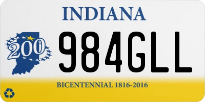 IN license plate 984GLL