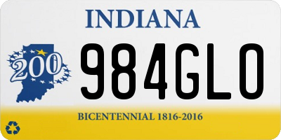 IN license plate 984GLO