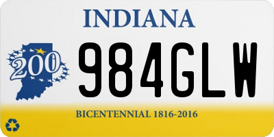 IN license plate 984GLW