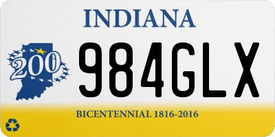 IN license plate 984GLX