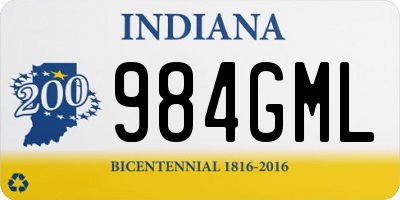 IN license plate 984GML