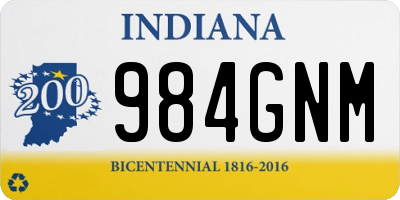 IN license plate 984GNM