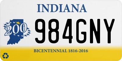 IN license plate 984GNY