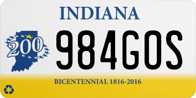 IN license plate 984GOS