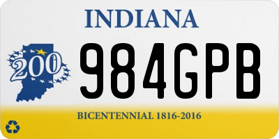 IN license plate 984GPB