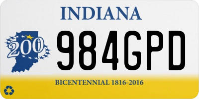 IN license plate 984GPD