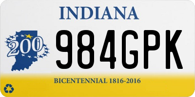 IN license plate 984GPK