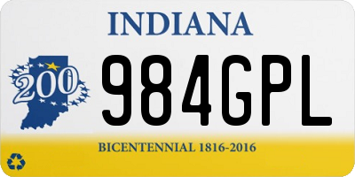 IN license plate 984GPL