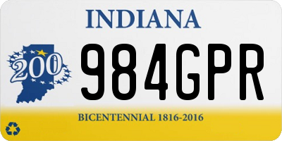 IN license plate 984GPR