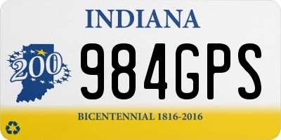 IN license plate 984GPS