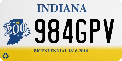 IN license plate 984GPV