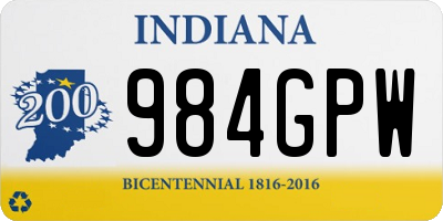 IN license plate 984GPW