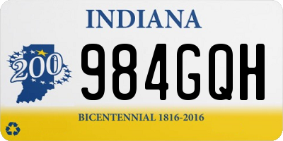 IN license plate 984GQH