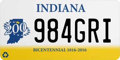 IN license plate 984GRI