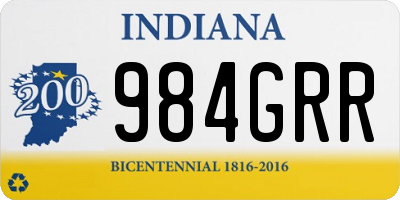 IN license plate 984GRR