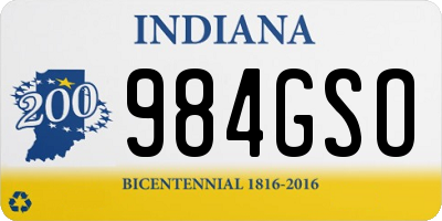 IN license plate 984GSO