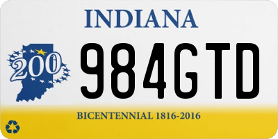 IN license plate 984GTD